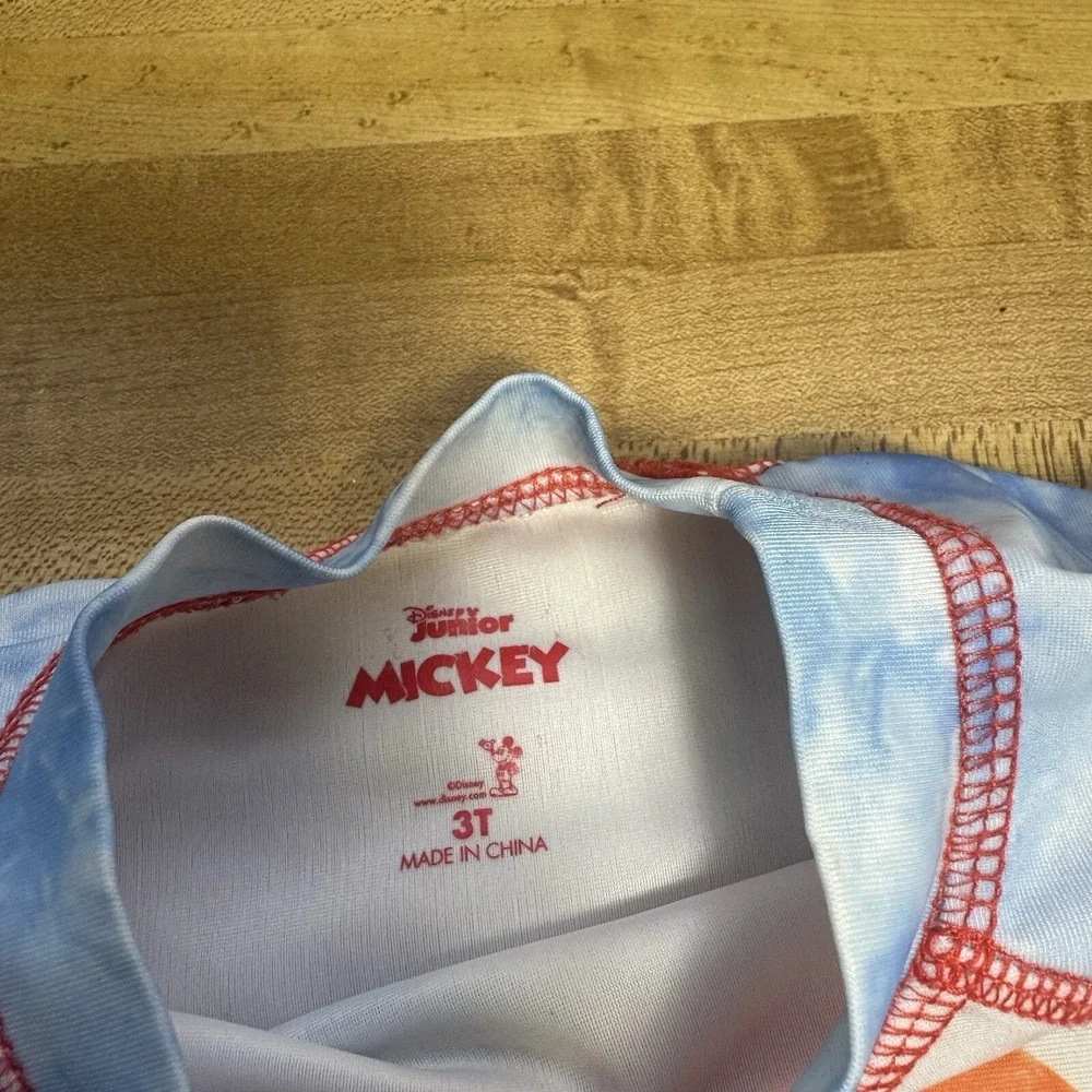 Toddler Boys 3T Disney Baby Mickey Rashguard Longsleeve Swim Top